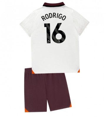 Manchester City Rodri Hernandez #16 Replika Babytøj Udebanesæt Børn 2023-24 Kortærmet (+ Korte bukser)